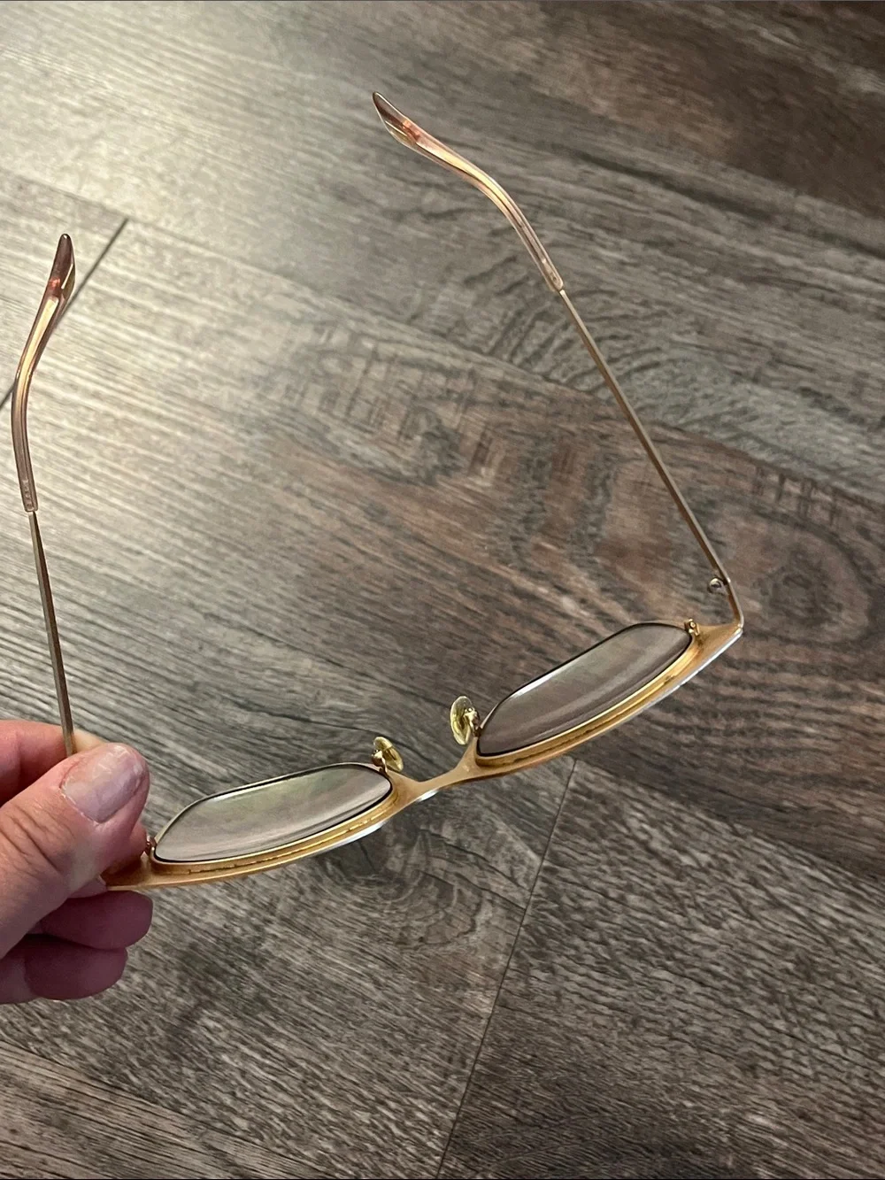 Diff Eyewear Cat Eye Sunglasses in Gold Frame with Rose-Tinted Lenses